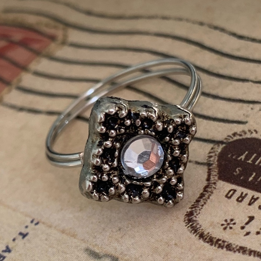 Vintage Button Ring - image 3